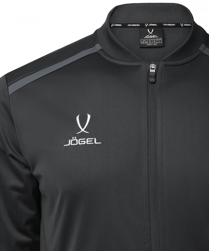 Олимпийка DIVISION PerFormDRY Pre-match Knit Jacket, черный, детский, размер YL, Jögel УТ-00020942