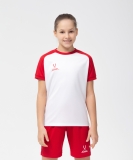 Футболка игровая CAMP Reglan Jersey, белый/красный, детский, размер YS, Jögel УТ-00016196