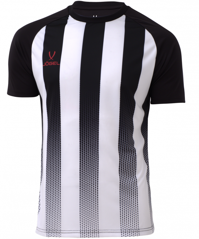 Футболка игровая JÖGEL CAMP Striped Jersey, белый/черный, детский, размер YXS УТ-00020562