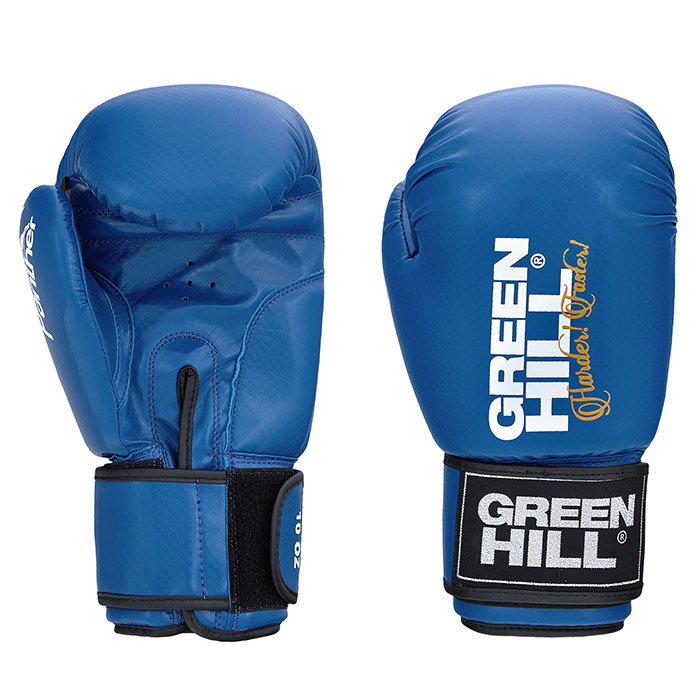 Боксерские перчатки PANTHER синие Green Hill BGP-2098 12oz