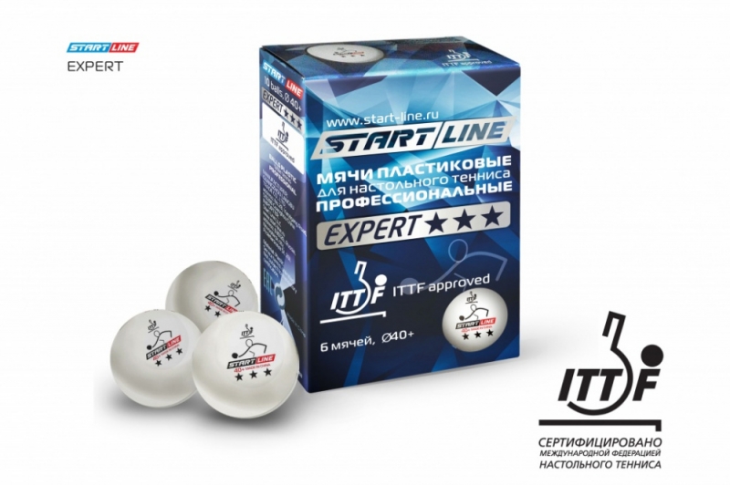 Мячи Start line EXPERT V40+ 3 (ITTF) (6 шт)