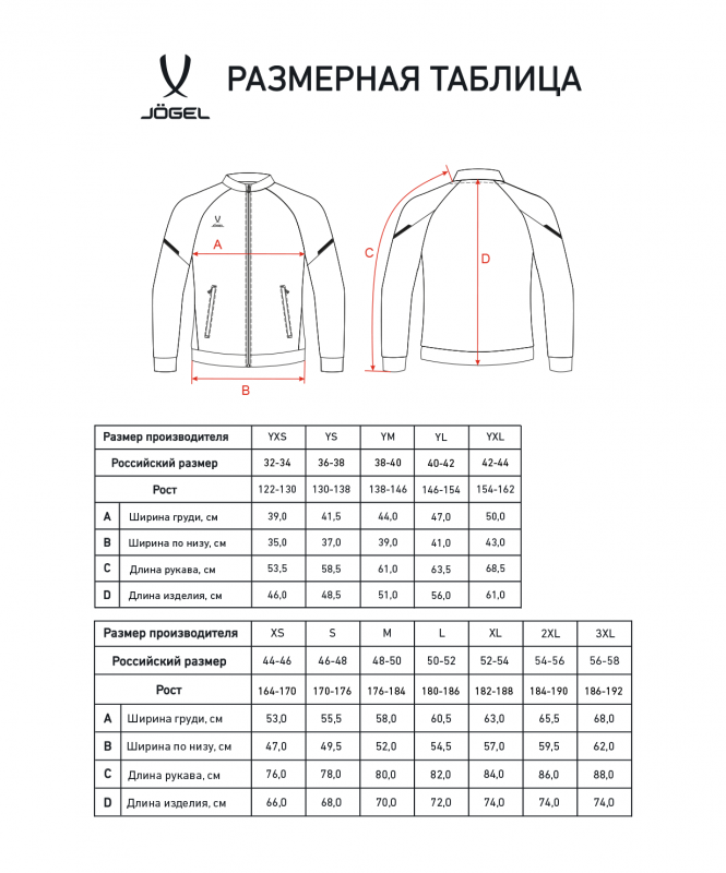 Олимпийка JÖGEL CAMP 2 Track Jacket, темно-синий, размер M ЦБ-00003714