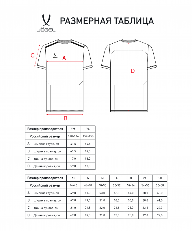 Футболка тренировочная DIVISION Training Tee, темно-синий, размер XXXL, Jögel ЦБ-00001842
