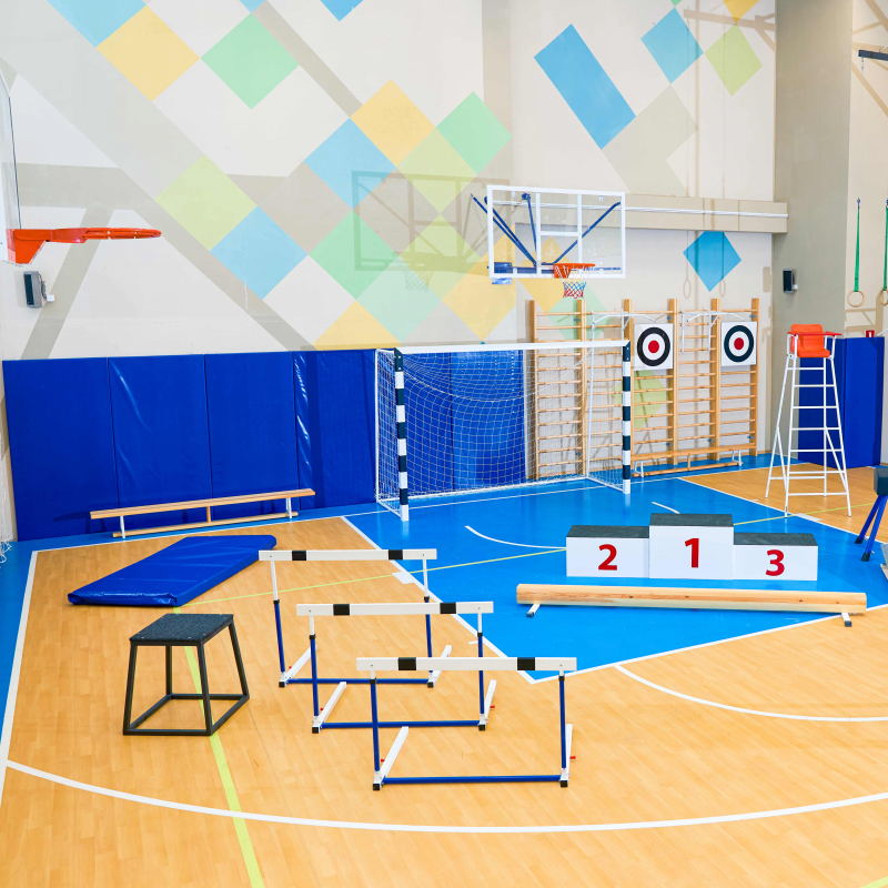 Барьер для легкой атлетики переменной высоты (складной, с противовесом) ZAVODSPORTA