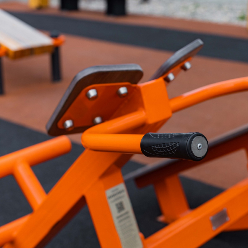 Уличный тренажер Скамья для пресса + гиперэкстензия ZAVODSPORTA F-1709