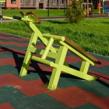 Уличный тренажер Скамья для пресса + гиперэкстензия ZAVODSPORTA F-1709