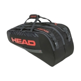 Сумка-чехол HEAD Base Racquet Bag M, 261313-BKOR, с карманом, для 6 тен.ракеток, черно-оранжевый