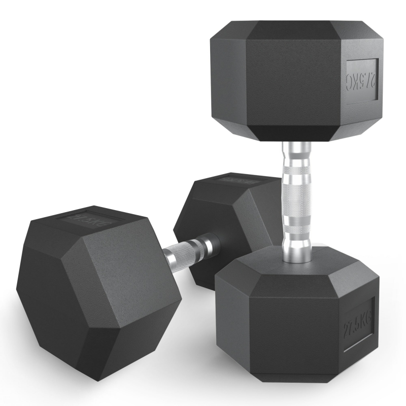 Гантель гексагональная UNIX Fit обрезиненная 27.5 кг / шт DBHEX27_5