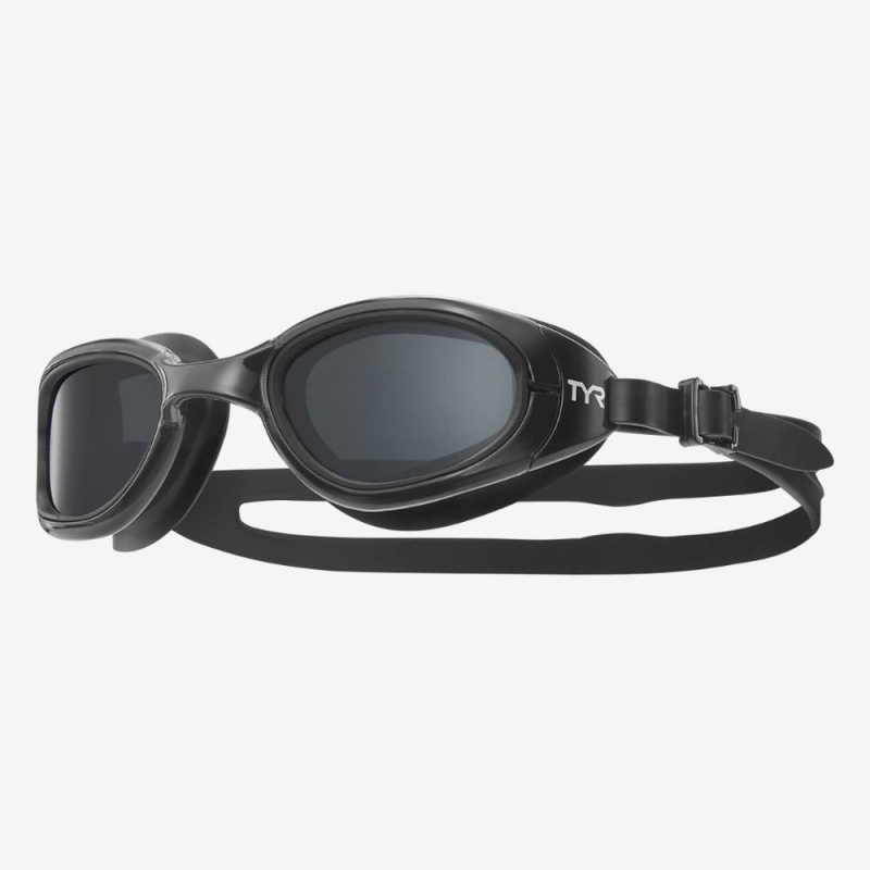 Очки для плав. TYR Special Ops 2.0 Non-Mirrored, LGSPL2P-074, ДЫМЧАТЫЕ линзы, черная опр