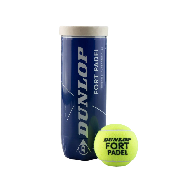Мяч для падела Dunlop Fort Padel, 601555, уп.3 шт, FIP, сукно, нат.резина, желтый