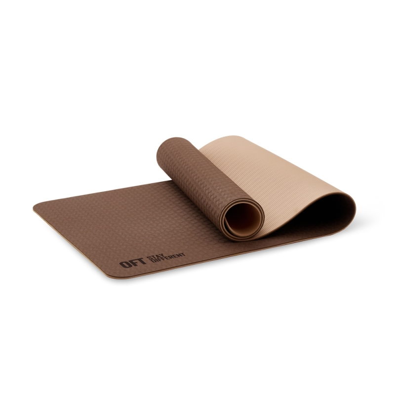 Коврик для йоги 6 мм TPE CHOCOLAT Original FitTools FT-YGM6-TPE-12