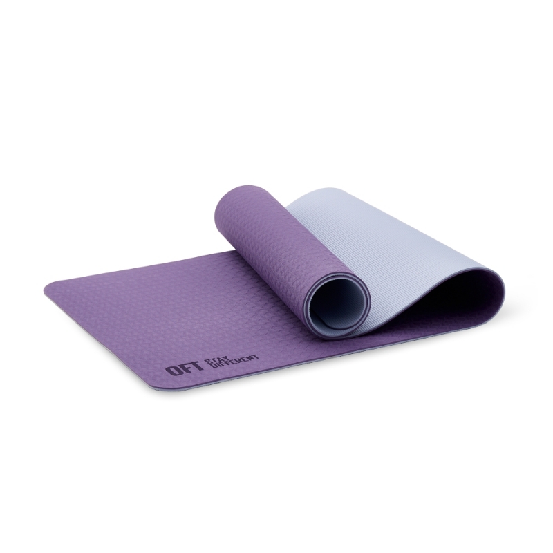 Коврик для йоги 6 мм TPE LAVENDER Original FitTools FT-YGM6-TPE-18