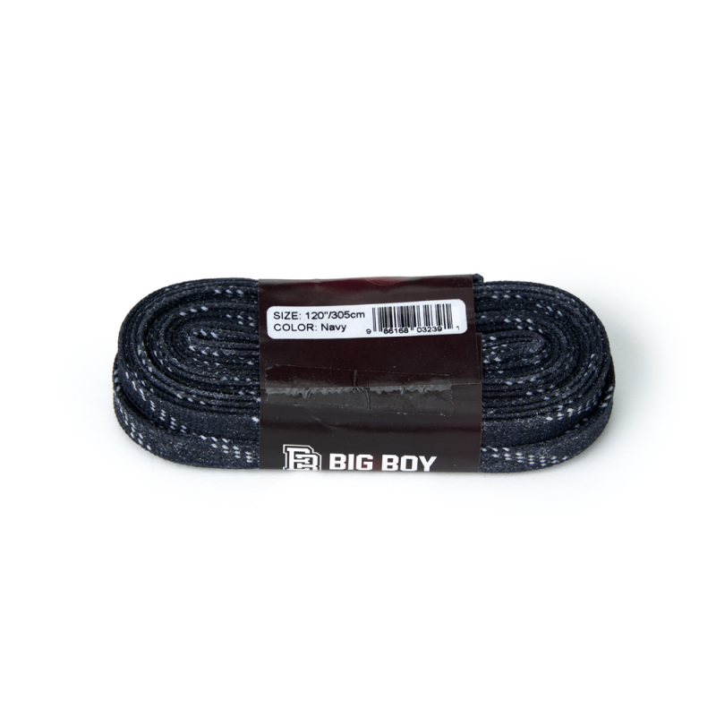 Шнурки для коньков BIG BOY Comfort Line с пропиткой, BB-LACES-CL-305NV, полиэстер, 305см, темно-синий