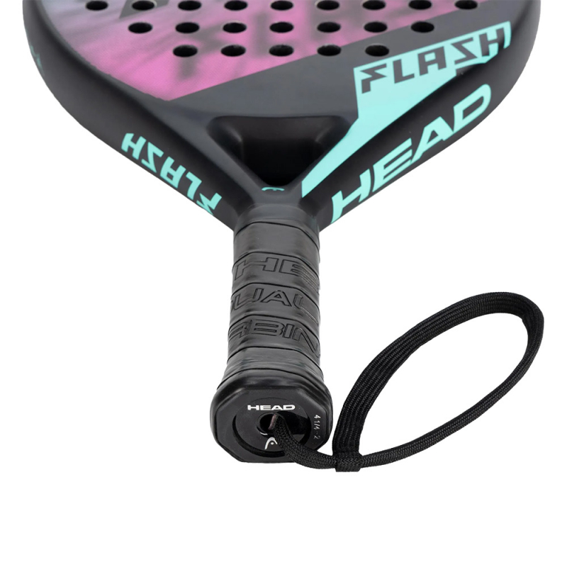 Ракетка для падела HEAD Flash 2023, 226123, для начинающих, стекловолокно, черно-бирюзово-розовый