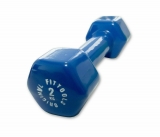 Гантель в виниловой оболочке 2 кг (Цвет - синий) Original FitTools FT-VWB-2