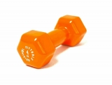 Гантель в виниловой оболочке 4 кг (Цвет - оранжевый) Original FitTools FT-VWB-4