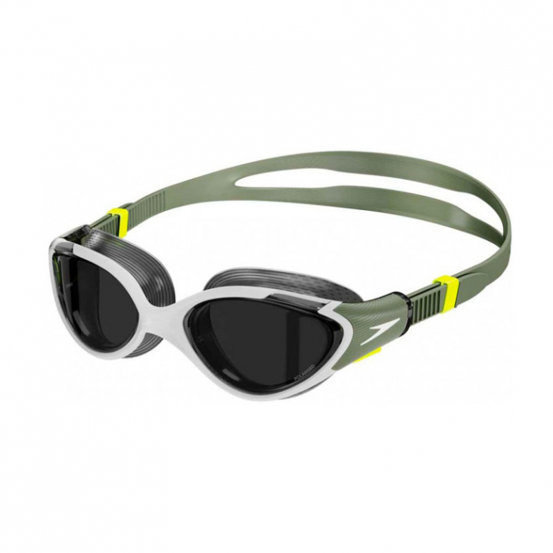 Очки для плав. SPEEDO Biofuse 2.0 POL GOG AF, 8-00445917603, ДЫМЧАТЫЕ линзы, белая оправа