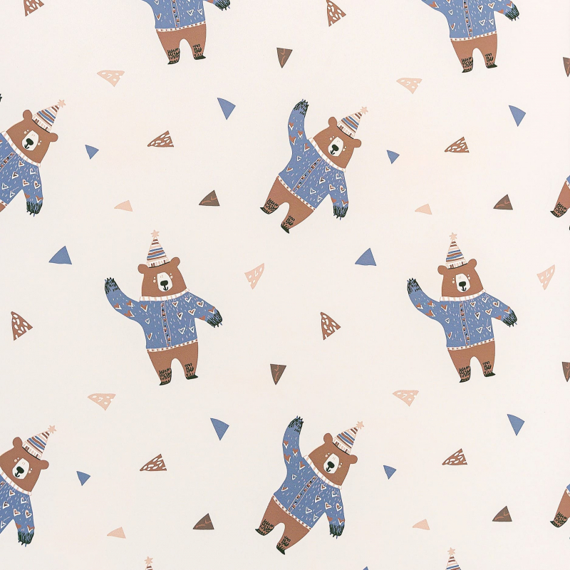 Мат (мягкий щит) принт Romana 1000*1000*100, в 2 сложения (Пингвины)