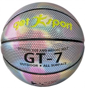 Мяч баскетбольный светоотражающий Getsport GT-7 размер 7