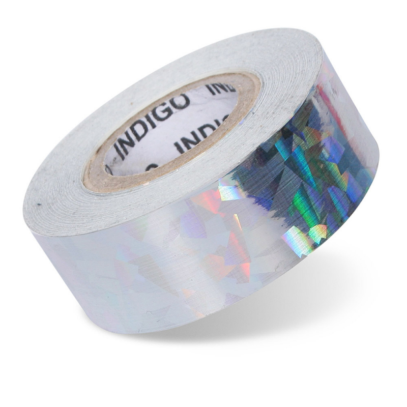 Обмотка для гимнастического обруча INDIGO Ice IN379-SIL, 20мм × 14м, серебристый