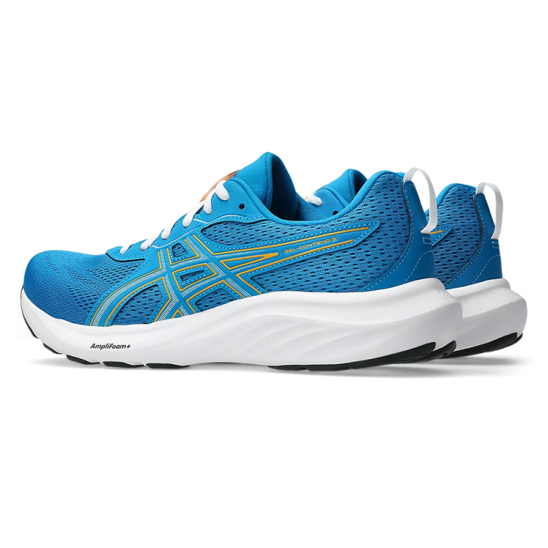Кроссовки бег. ASICS Gel-Contend 9 1011B881 408, р.12.5 (российский размер 45.5), кожзам, текстиль, резина, синий