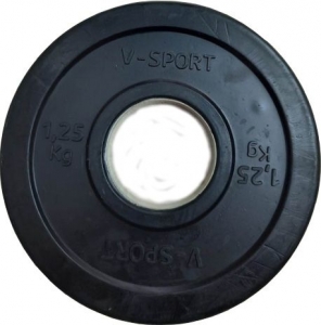 Диск "Олимпийский" 1,25 кг обрезин. чёрный LB-1.25
