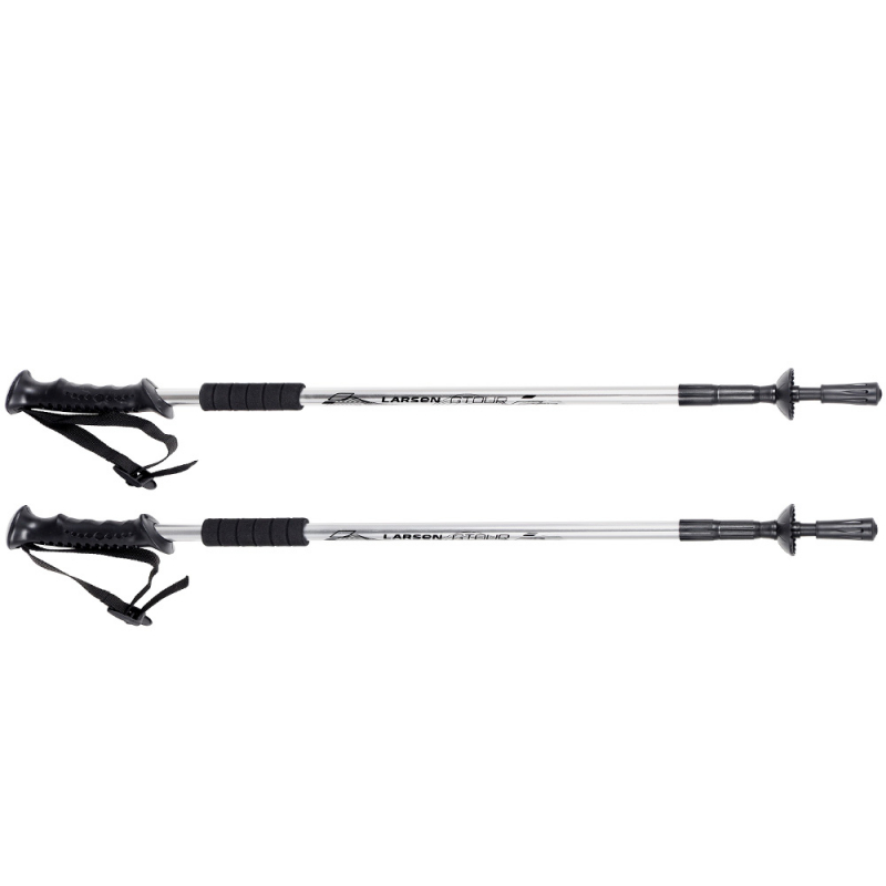 Палки д/скандинавской ходьбы Larsen Gtour, 65-135 см серебро