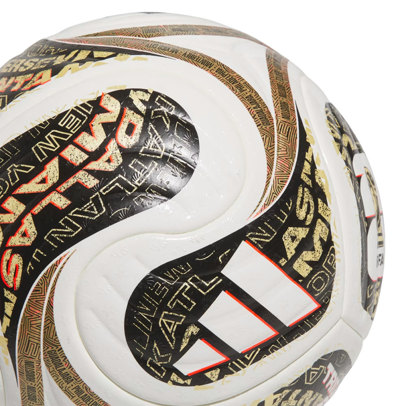 Мяч футб. ADIDAS WC26 Trionda Final PRO, JY8928, размер 5, FIFA PRO, 4пан, ПУ, термосш, бел-черн-золотист