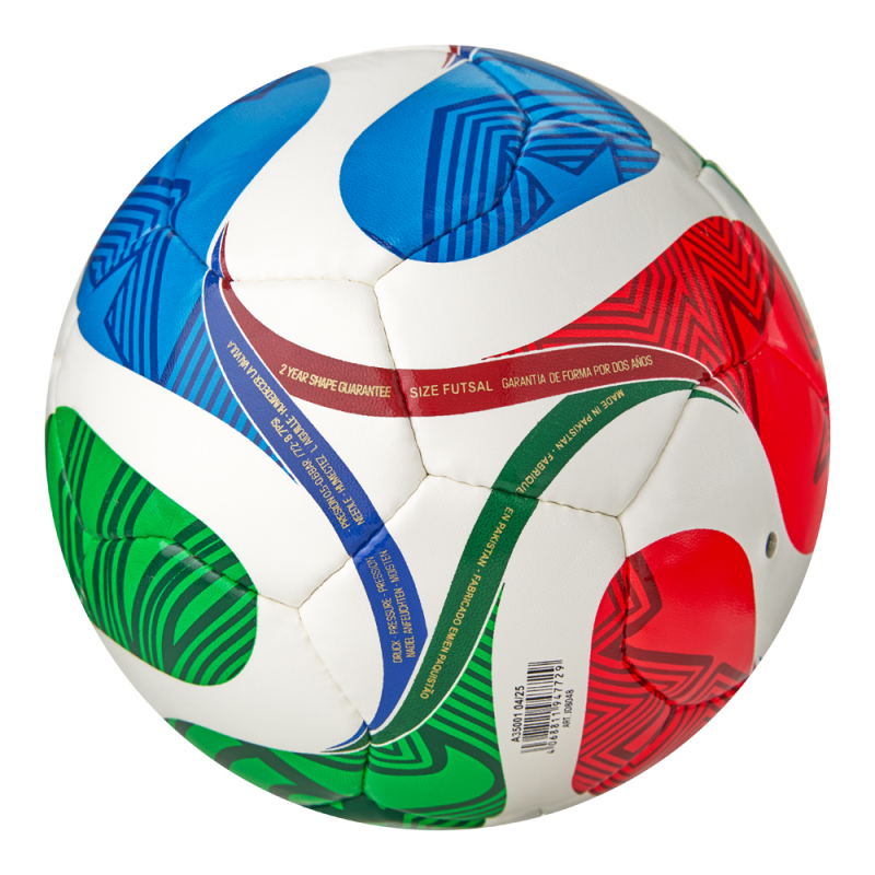 Мяч футзал. ADIDAS WC26 Trionda Training Sala, JD8048, размер 4, 18п, ПУ, ручная сш, мультиколор