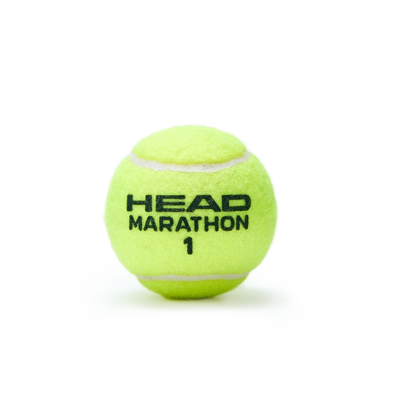 Мяч теннисный HEAD Marathon 3B, 578183, крафт. упак.3шт, без давления, фетр, нат.резина, желтый