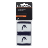 Напульсники HEAD 2.5" stripped, 285865-NVWH, ширина 7см, 90% нейлон, 10% эластан, пара, бело-т.синий