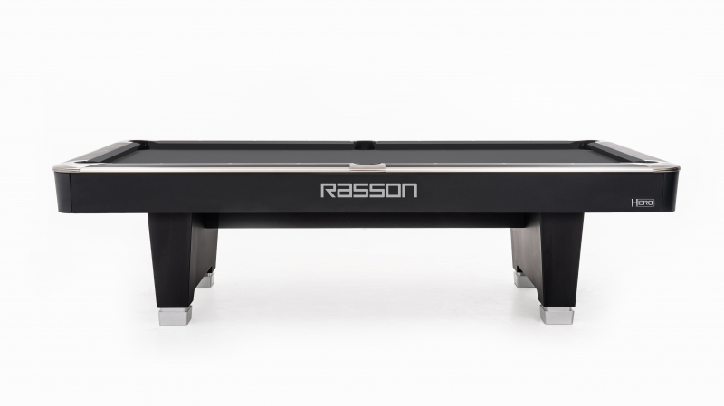Бильярдный стол "Rasson Hero" 7 ф (чёрный, сланец 25 мм) в комплекте с плитой, аксессуары + сукно
