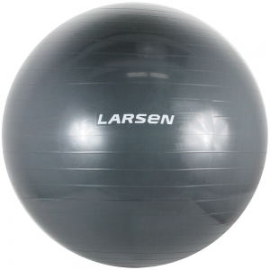 Мяч гимнастический с насосом Larsen HG-4 серый 75 см