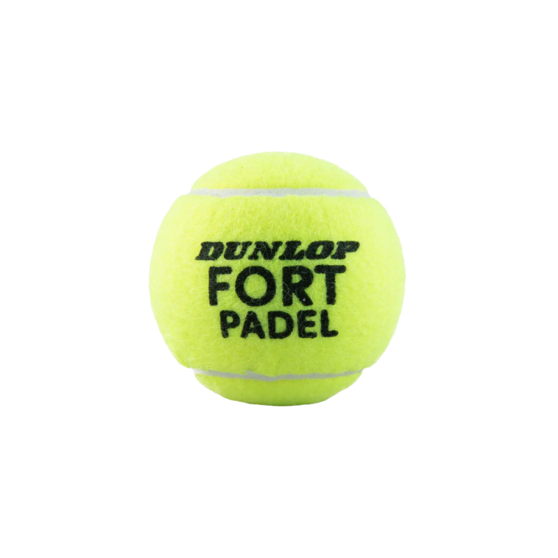 Мяч для падела Dunlop Fort Padel, 601555, уп.3 шт, FIP, сукно, нат.резина, желтый