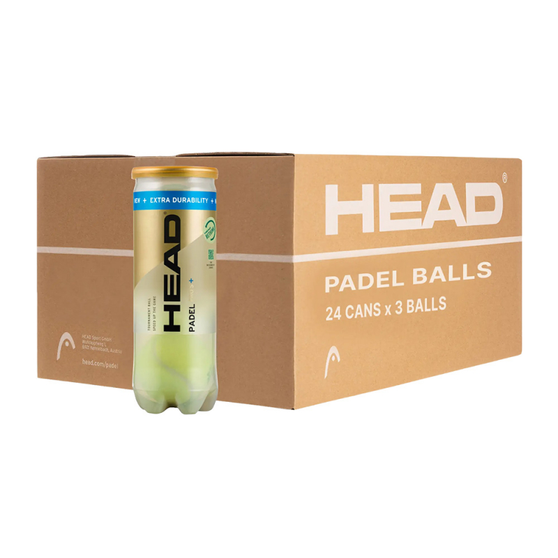 Мяч для падела HEAD Padel Pro S+, 540303, уп.3 шт, FIP Approved, войлок, нат.резина, желтый
