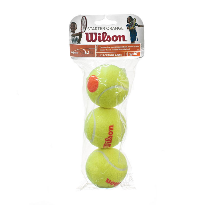 Мяч теннисный детский WILSON Starter Orange, WRT137300, ITF, фетр, нат.рез, уп.3шт, оранж