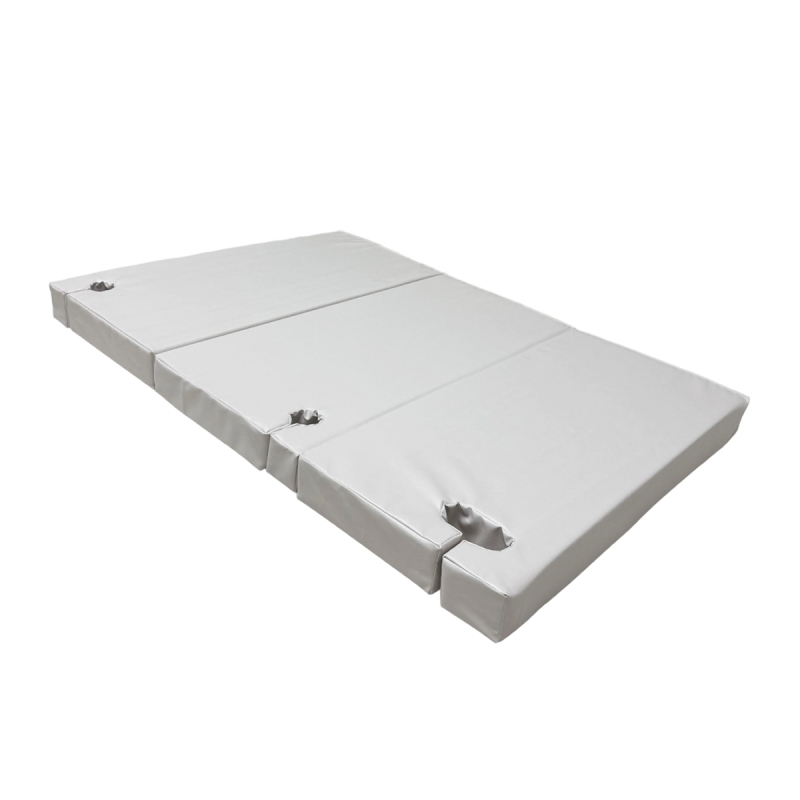 Мат с прорезями для шведской стенки (мягкий щит) Romana 1500*1000*100, в 3 сложения (серый)