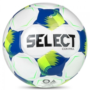 Мяч футб. SELECT Contra DB V26, 0853171012, размер 3, 32 пан, ПУ, гибрид.сш, бело-желто-синий