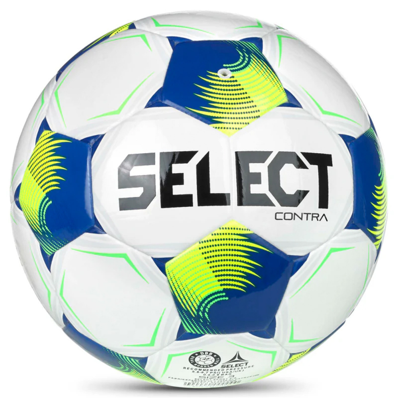 Мяч футб. SELECT Contra DB V26, 0853171012, размер 3, 32 пан, ПУ, гибрид.сш, бело-желто-синий