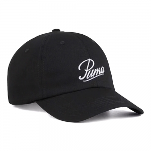 Бейсболка PUMA ESS Script Logo Dad Cap, 02599601, 100% хлопок, черный