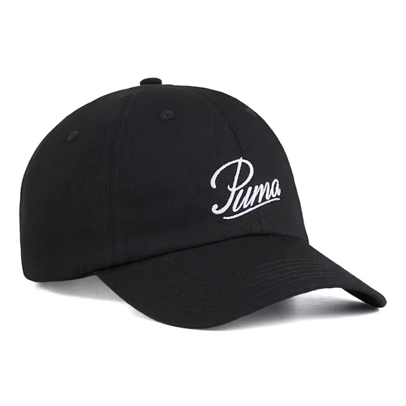 Бейсболка PUMA ESS Script Logo Dad Cap, 02599601, 100% хлопок, черный