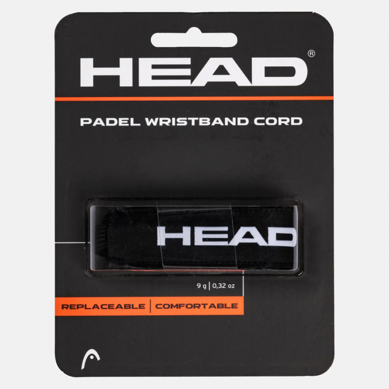 Шнурок для падел-ракетки Head Wrist Padel Cord, 288076, полиэстер, черный