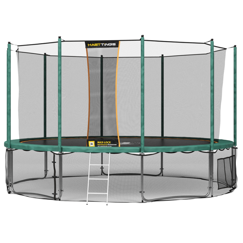 Батут с защитной сеткой Hasttings Classic Green 4.6 м Green 4,6