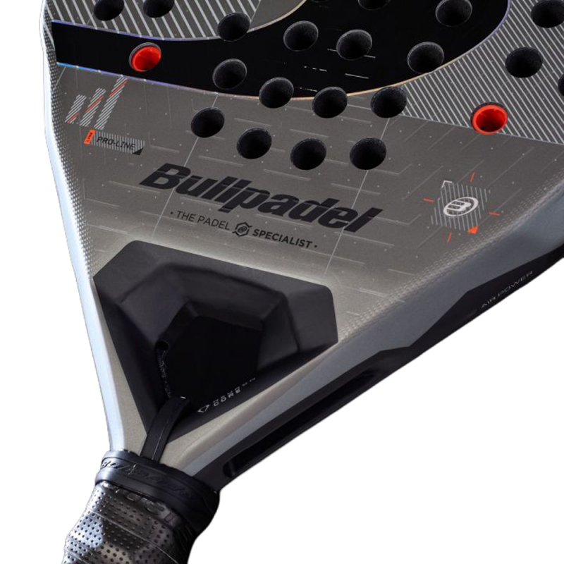 Ракетка для падела BULLPADEL Neuron 02 Comfort 27, 497243, для продв.игр., стекловолокно, карбон, сер