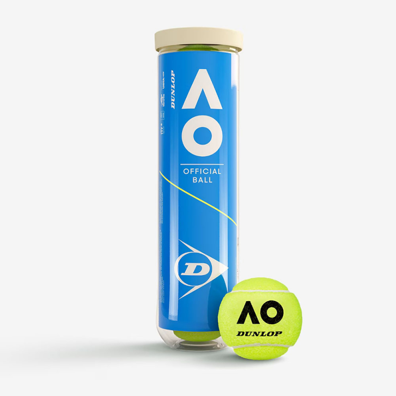 Мячи для большого тенниса Dunlop Australian Open 601602, упаковка 4 шт, ITF