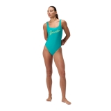 Купальник SPEEDO Logo Square Back Swimsuit, 8-00521216569, размер 32 (российский размер 44), бирюзовый