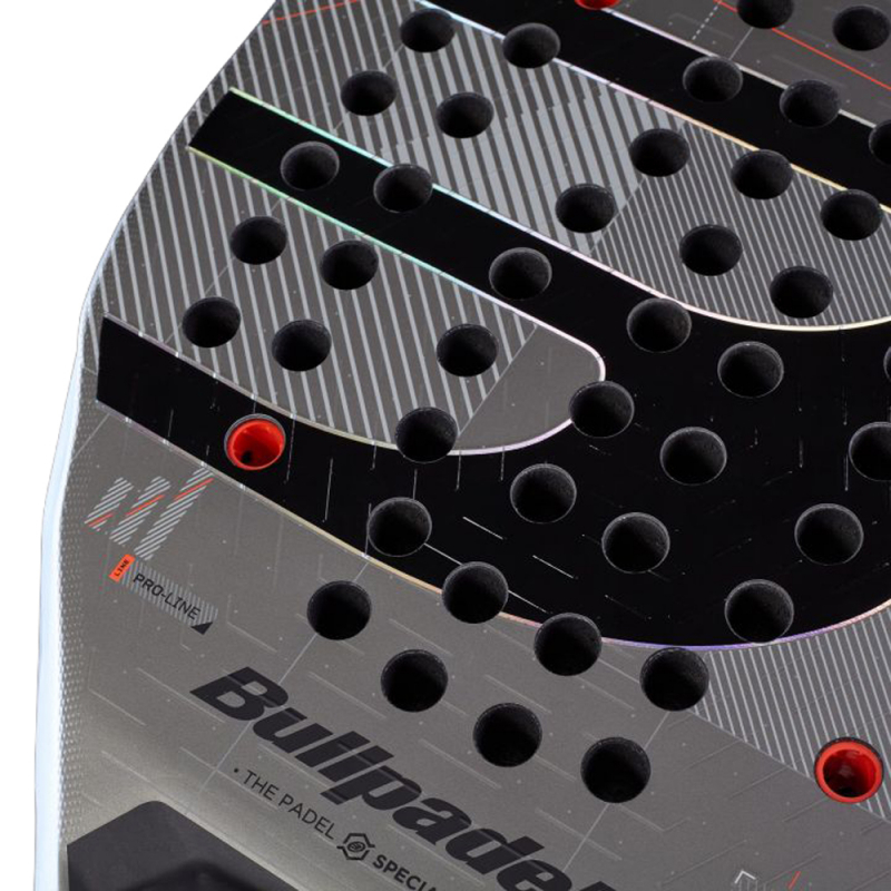 Ракетка для падела BULLPADEL Neuron 02 Comfort 27, 497243, для продв.игр., стекловолокно, карбон, сер