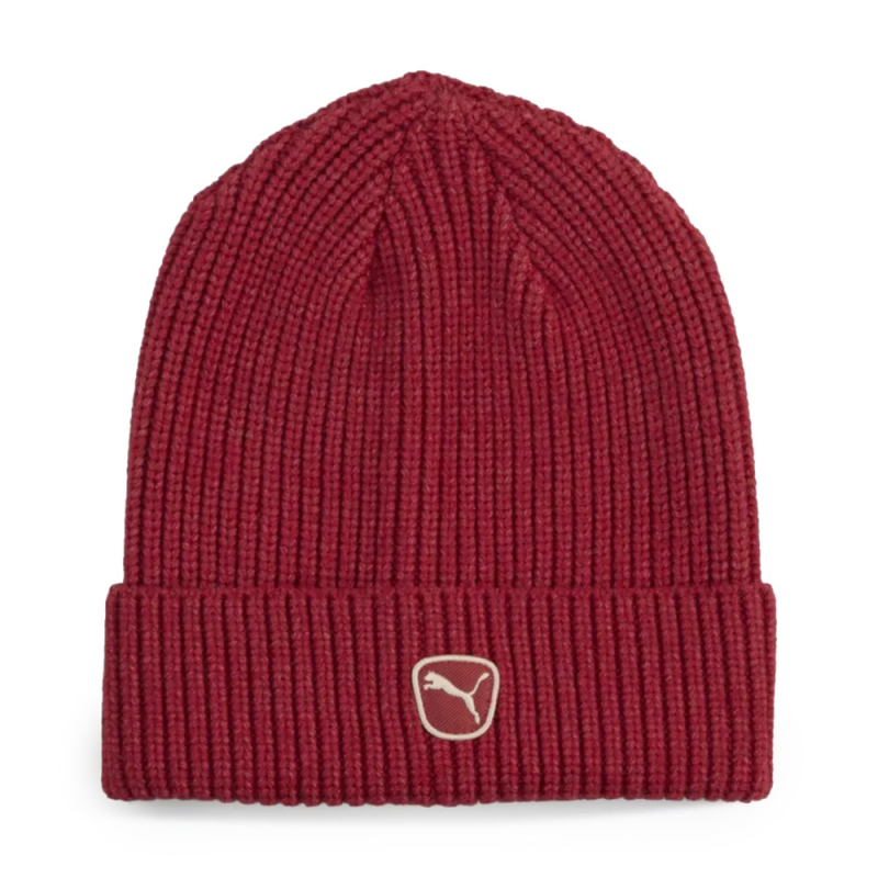 Шапка PUMA Cat Patch Mid Crown Beanie, 02735605, 100% полиэстер, красный