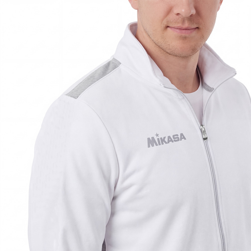 Костюм спортивный MIKASA MT537/530-022-3XL, размер 3XL, 70% хлопок, 30% полиэстер, бело-серый