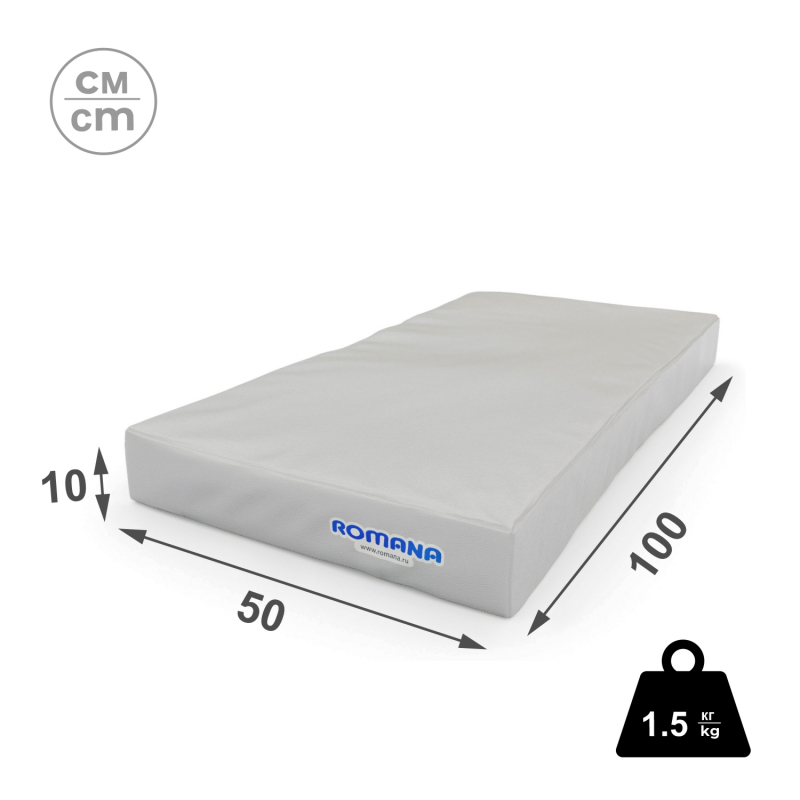 Мат (мягкий щит) Romana 1000*500*100, одинарный (голубой/желтый)